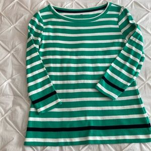 Talbots green stripe top